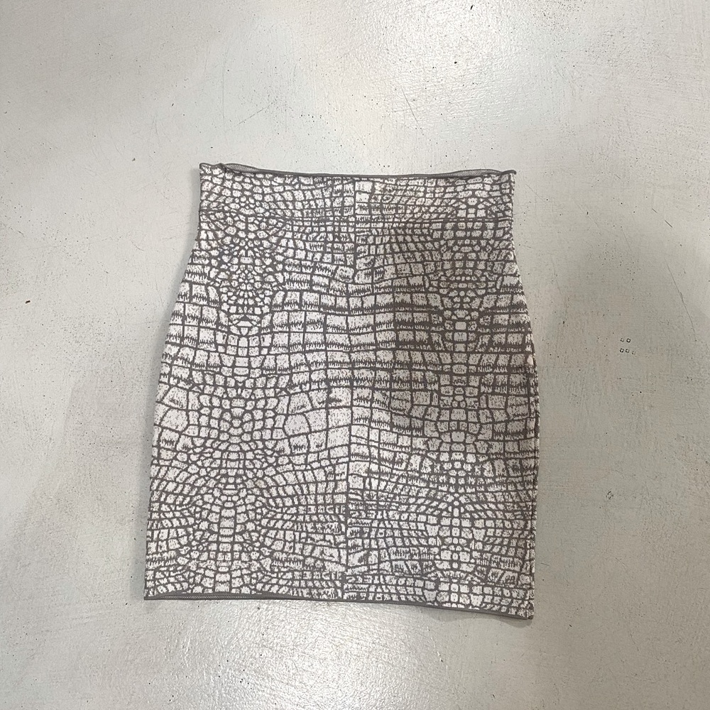BCBG bandage skirt in reptile print